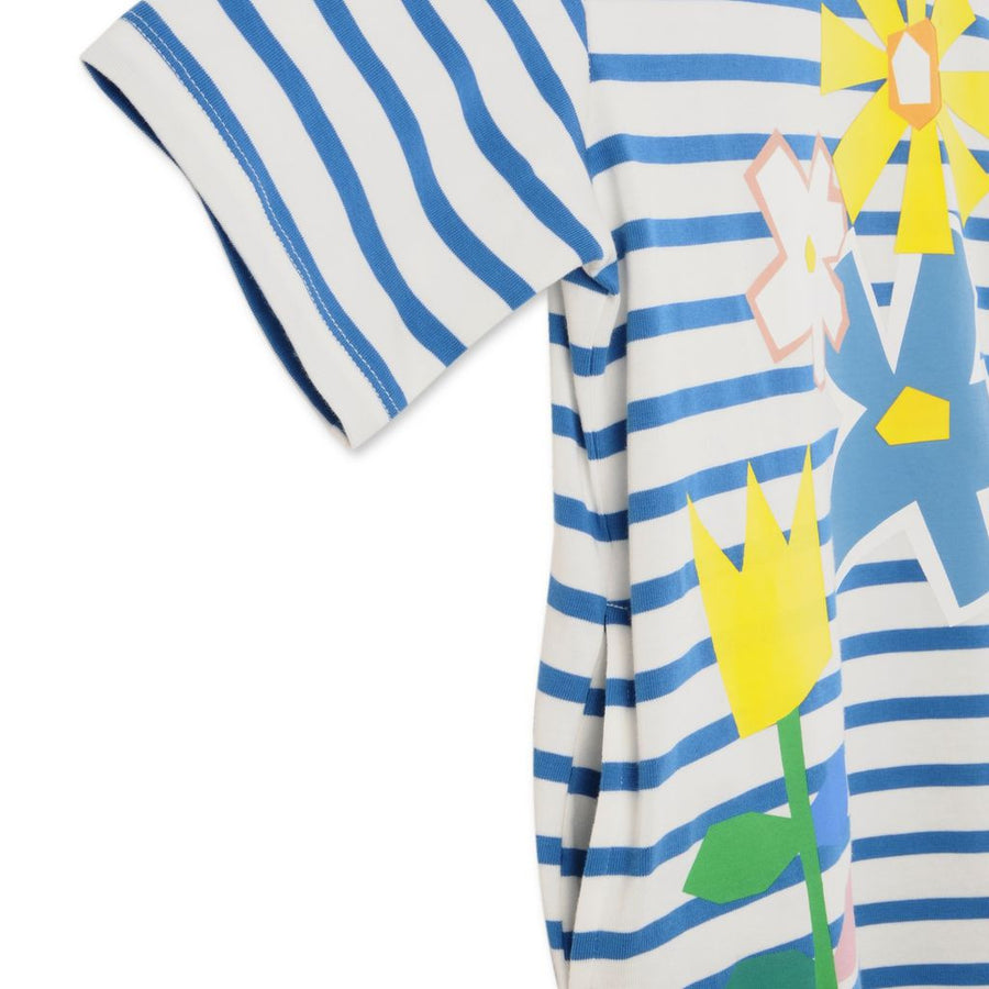 Stella Blue Striped Flower Dre - Ladida