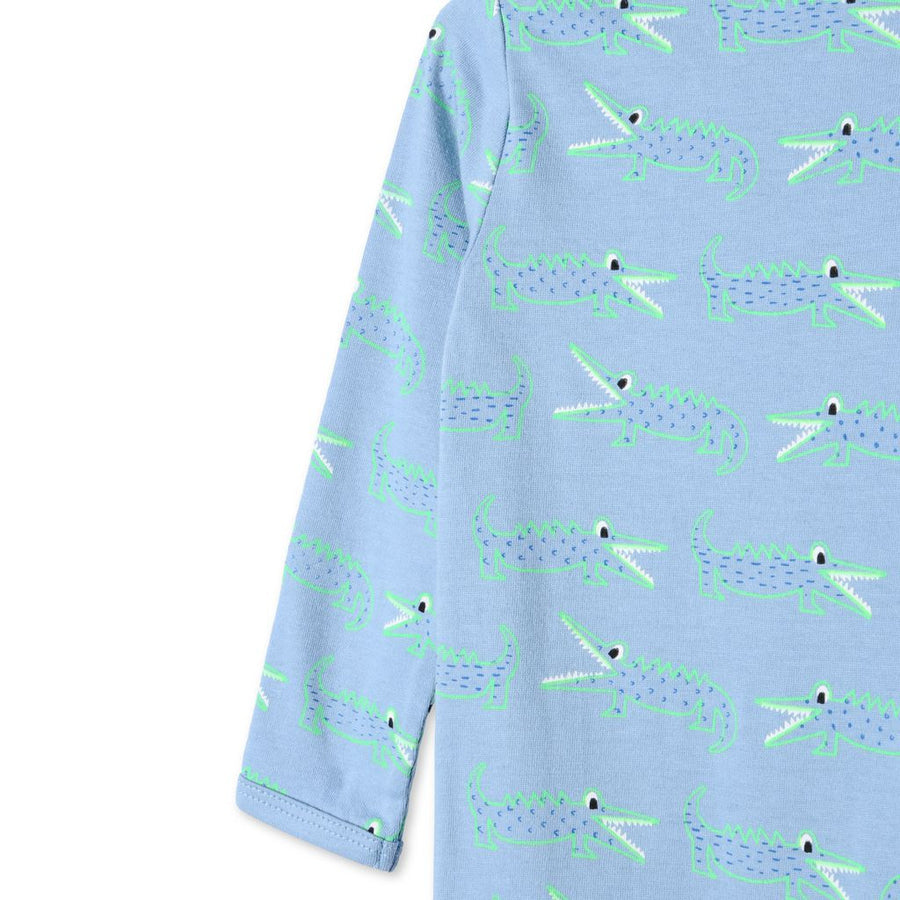 Stella Alligator Print Footie - Ladida