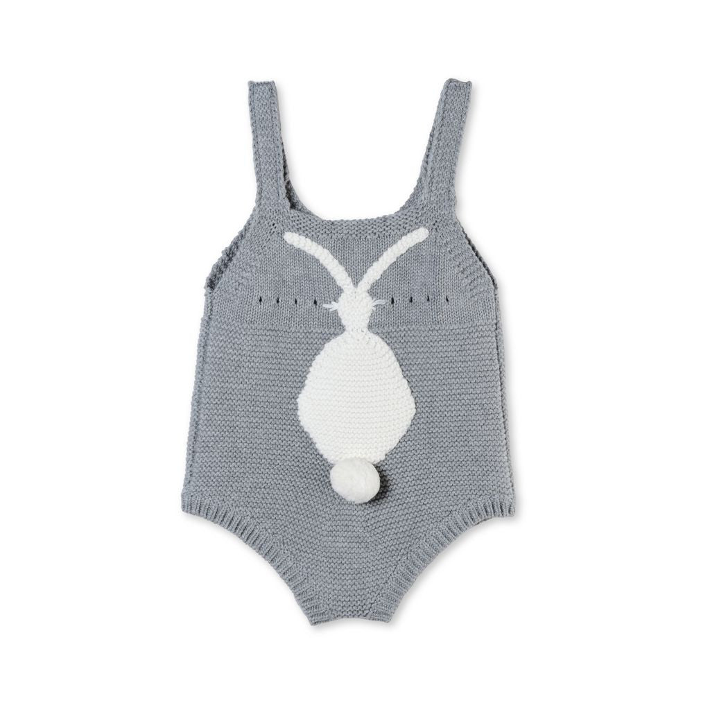 Stella Grey Knit Classic Romper - Ladida