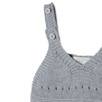 Stella Grey Knit Classic Romper - Ladida
