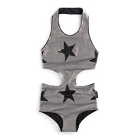 NUNUNU Metallic Grey Star Swimsuit