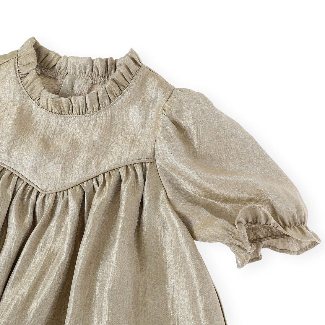 Bene Bene Gold Frill Pearl Dress