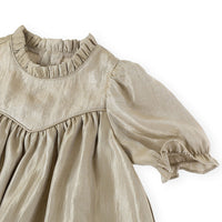 Bene Bene Gold Frill Pearl Dress