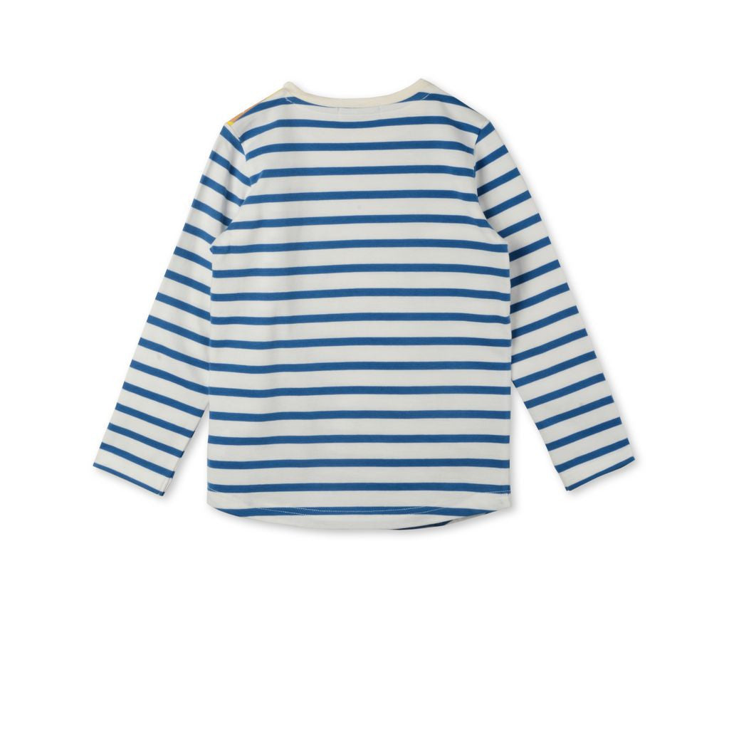 Stella Blue Striped Floral Top - Ladida