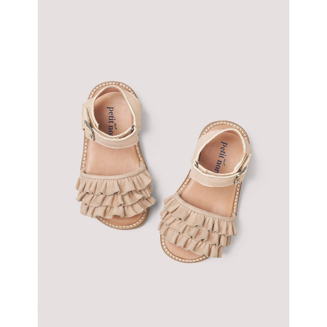 Petit Nord Cream Ruffles Sandal