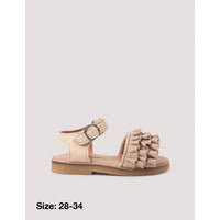 Petit Nord Cream Ruffles Sandal