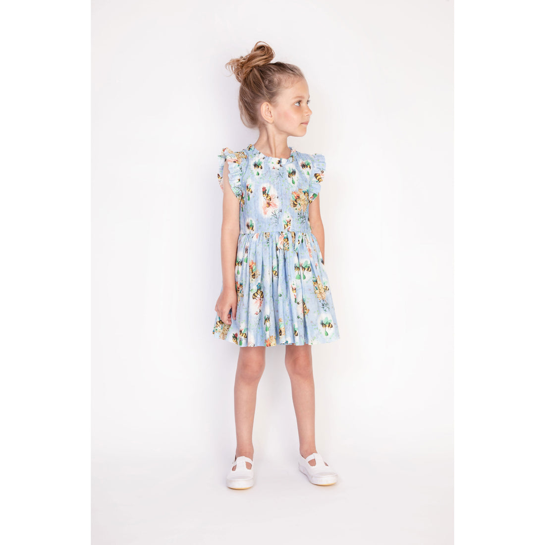 Morley Bleu Polly Honeybee Chest Pleat Dress