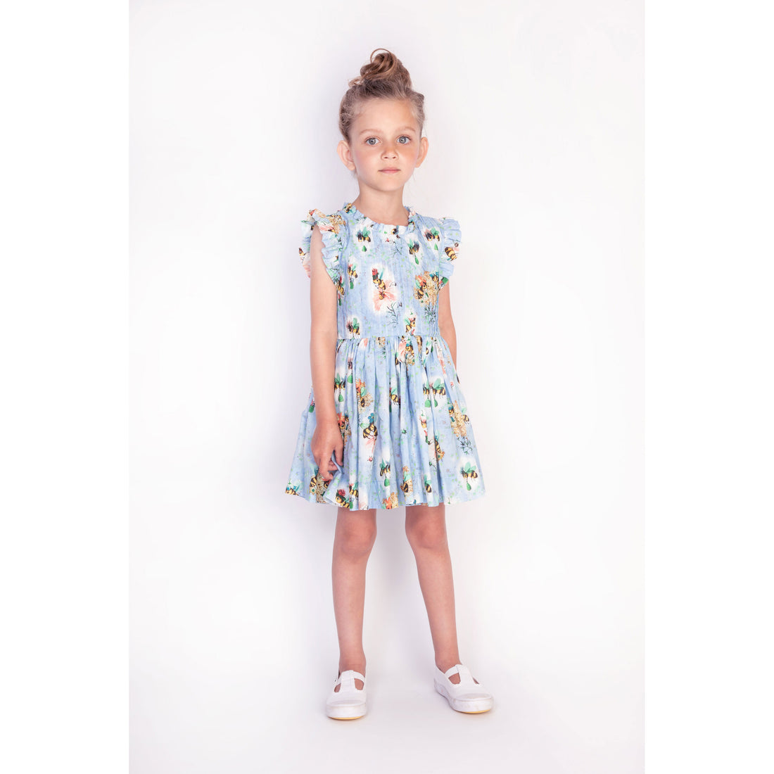 Morley Bleu Polly Honeybee Chest Pleat Dress