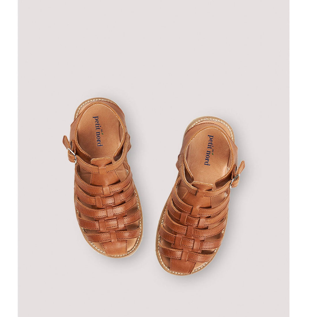 Petit Nord Cognac Braided Sandal