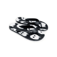 NUNUNU Black Skull Flip Flops