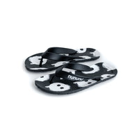 NUNUNU Black Skull Flip Flops