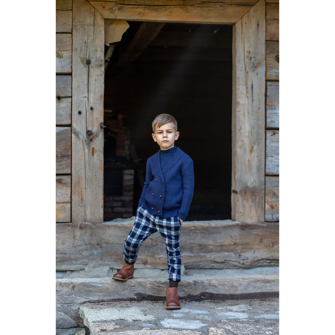 Noma Navy Double Breasted Cardigan
