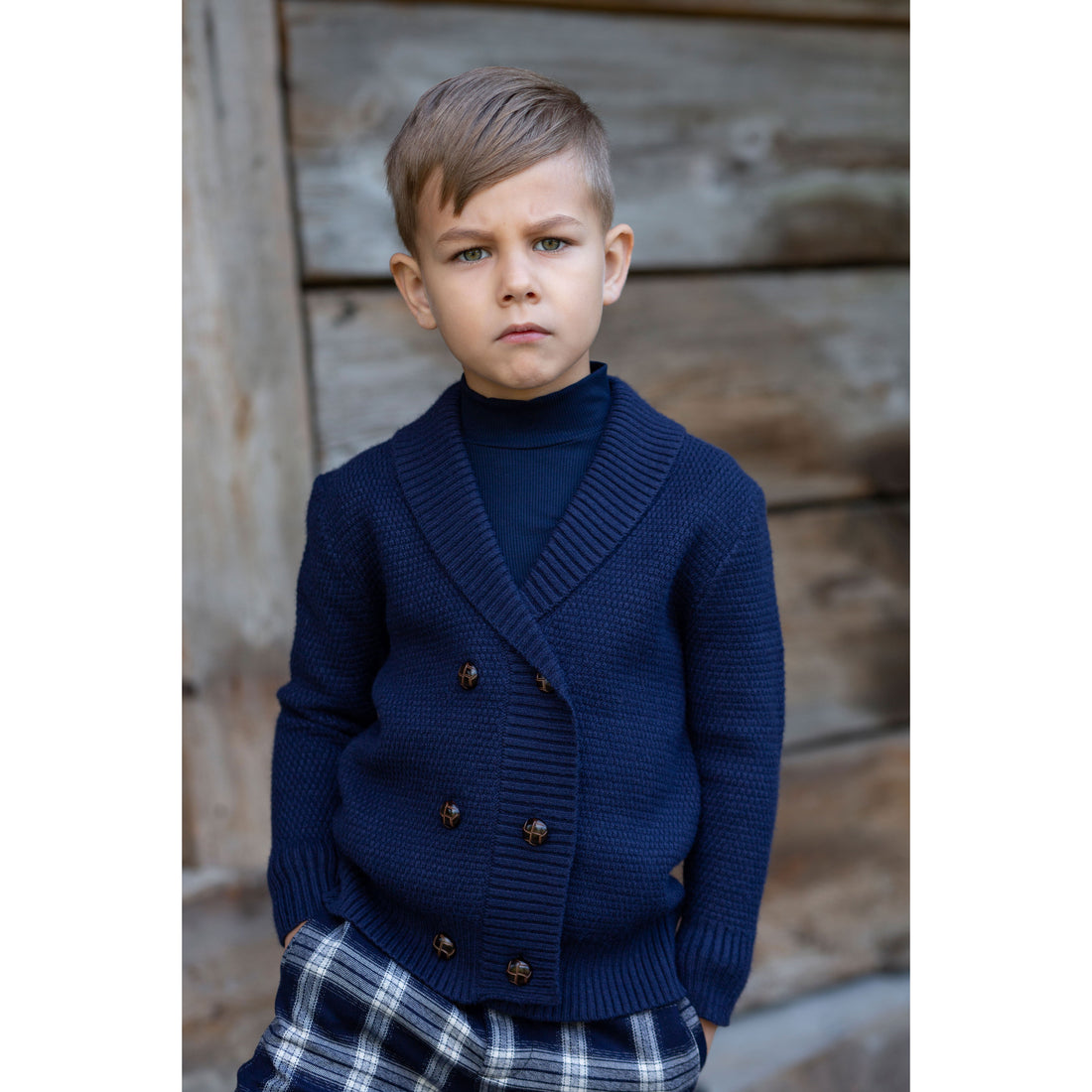 Noma Navy Double Breasted Cardigan