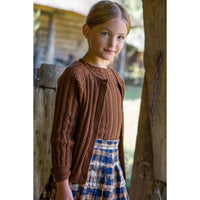 Noma Camel Cable Pointelle Cardigan