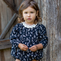 Noma Black Crochet Collar Romper