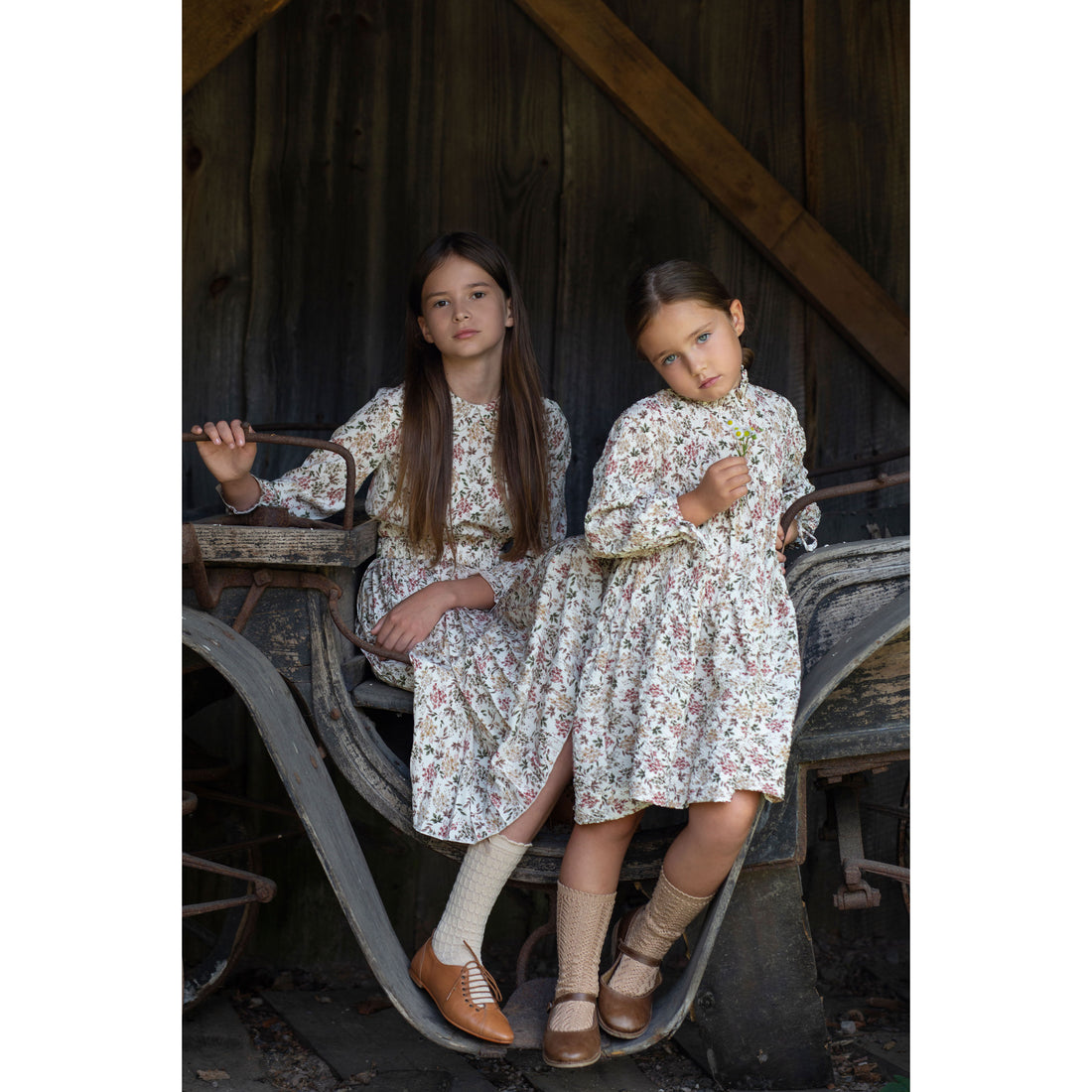 Noma Ivory Floral Crinkle High Low Dress