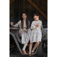 Noma Ivory Floral Crinkle High Low Dress
