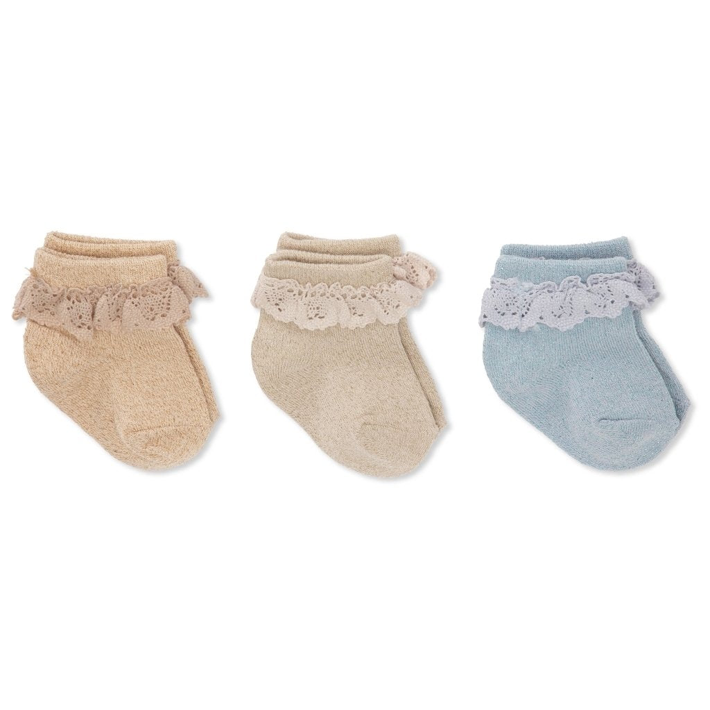 Konges Slojd Ocean Eyes 3 Pack Lace Lurex Socks