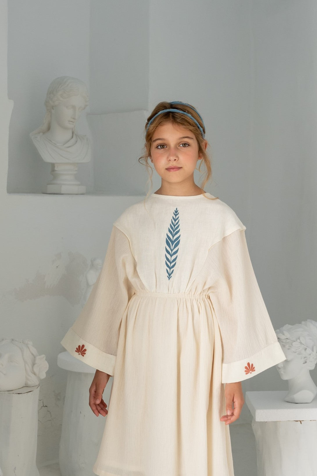 Belle Chiara Beige Thick Linen Artemis Dress