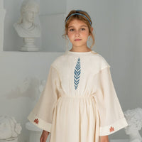 Belle Chiara Beige Thick Linen Artemis Dress