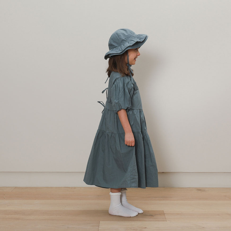Bene Bene  Grey-Blue Cotton Frill Hat