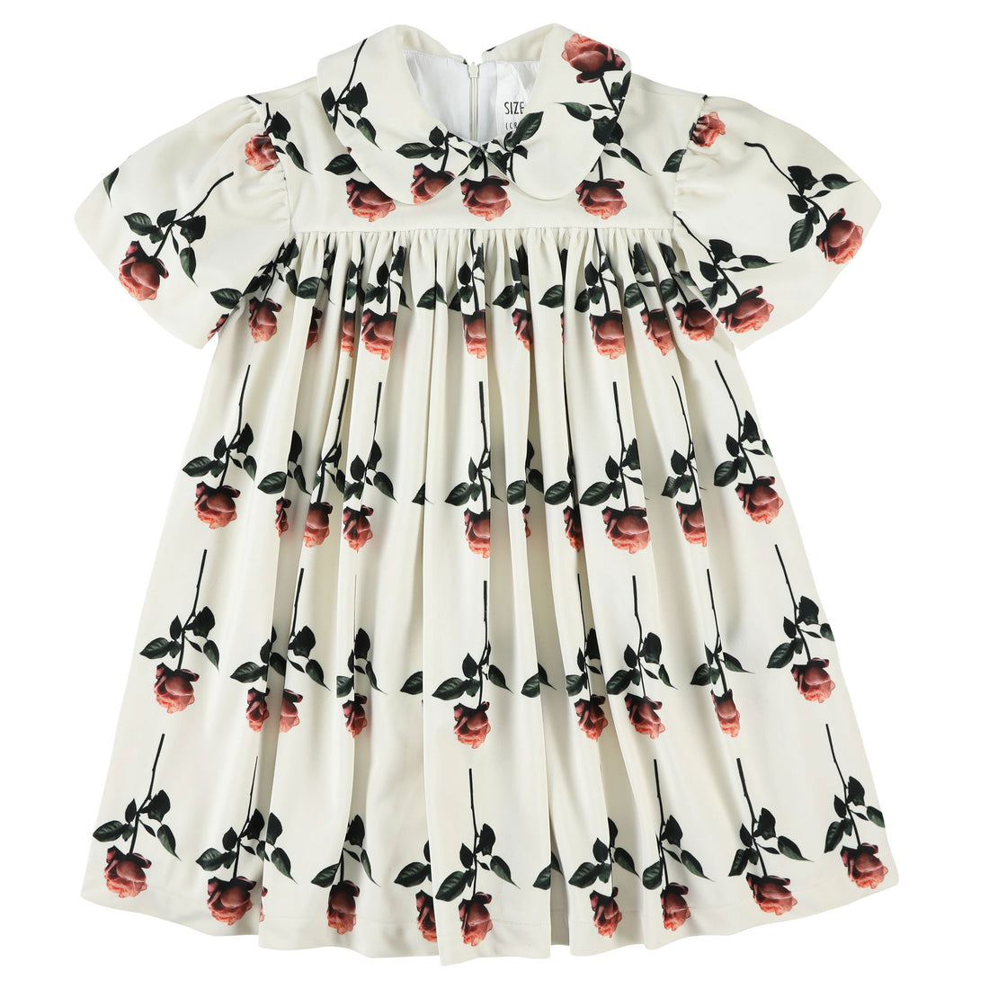 Caroline Bosmans Roses Velvet Collared Dress