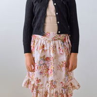 Petite Amalie Black Crochet Cardigan