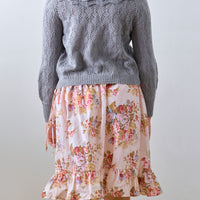 Petite Amalie Blue Grey  Crochet Cardigan