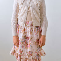Petite Amalie Ivory  Crochet Cardigan