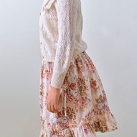 Petite Amalie Ivory  Crochet Cardigan
