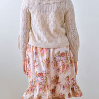 Petite Amalie Ivory  Crochet Cardigan