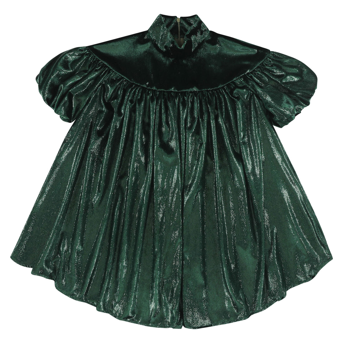 Caroline Bosmans Glitter Green Flowy Dress