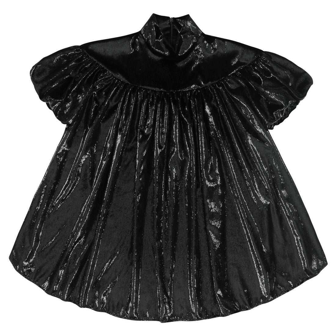 Caroline Bosmans Glitter Black Flowy Dress