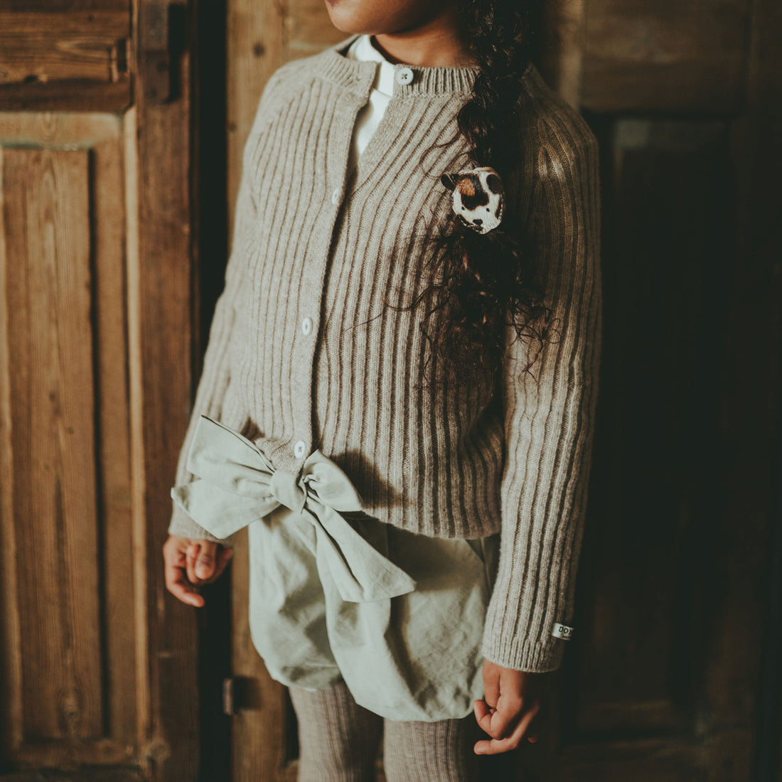 Donsje Beige Melange Perino Cardigan