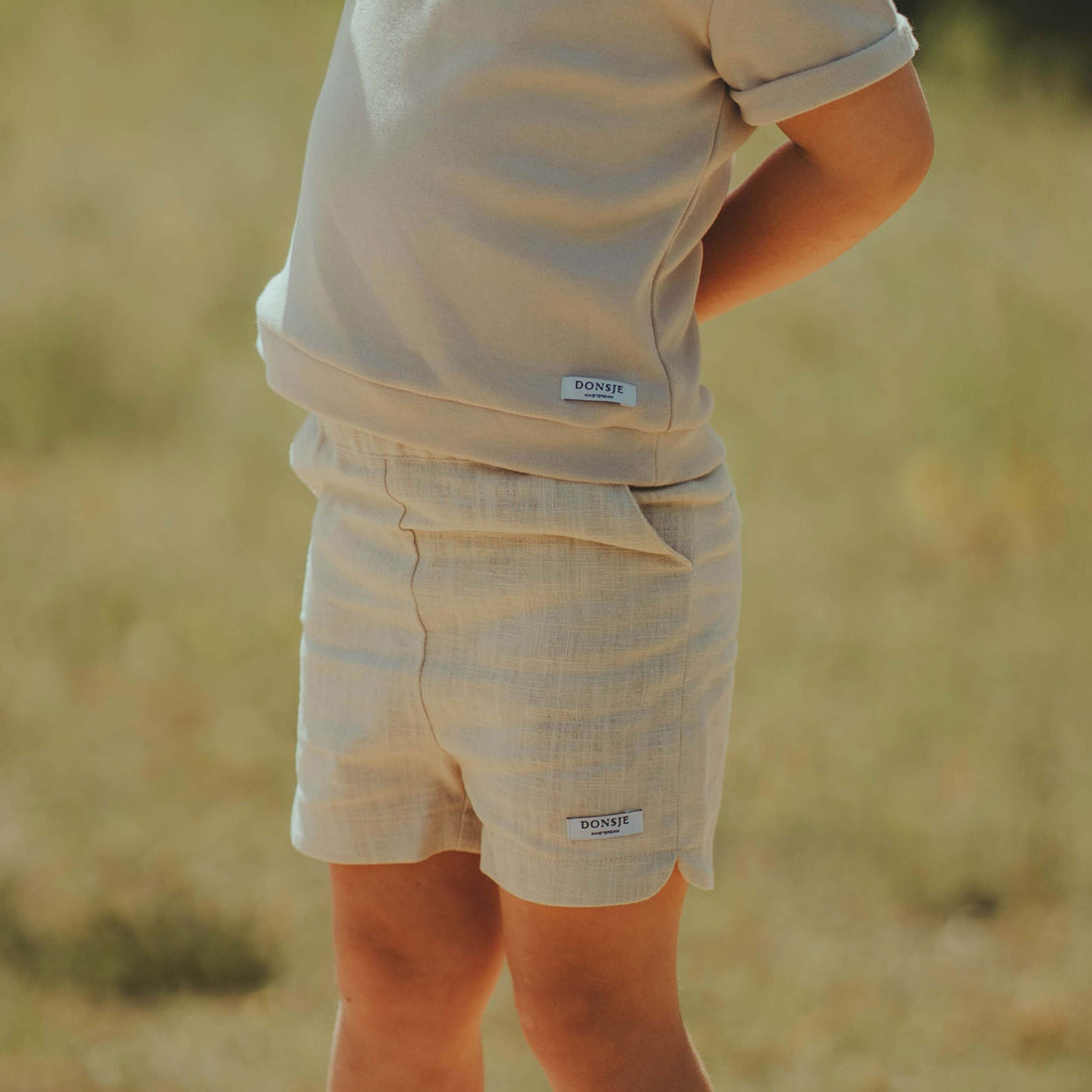 Donsje  Sand Beige Wavel Shorts