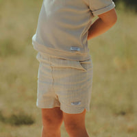 Donsje  Sand Beige Wavel Shorts
