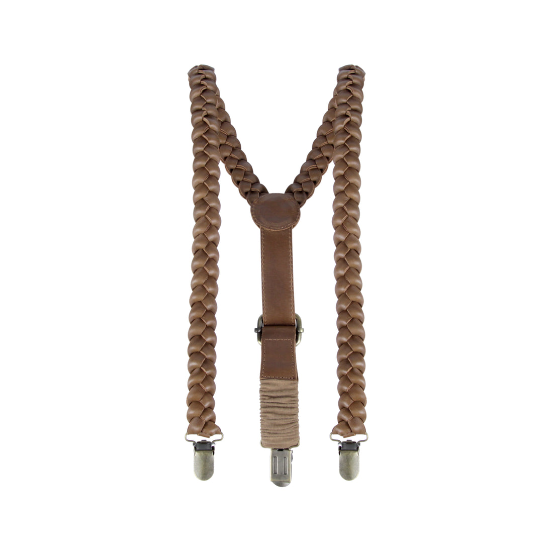 Donsje Cognac Classic Leather Erbu Suspenders