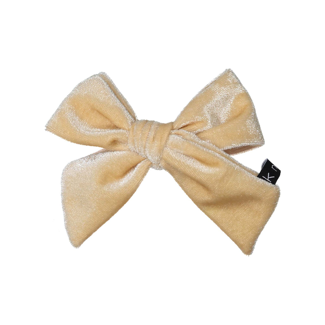 Knot Hairbands Velvet Bow Clip // Cream