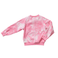 Hey kid Rugged Seam Tie- Dye Sweatshirt- Pink