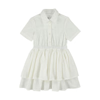 Caroline Bosmans White Embroidered Layered Dress