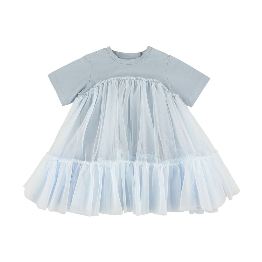 Caroline Bosmans Artic Blue Oversized Tulle Dress