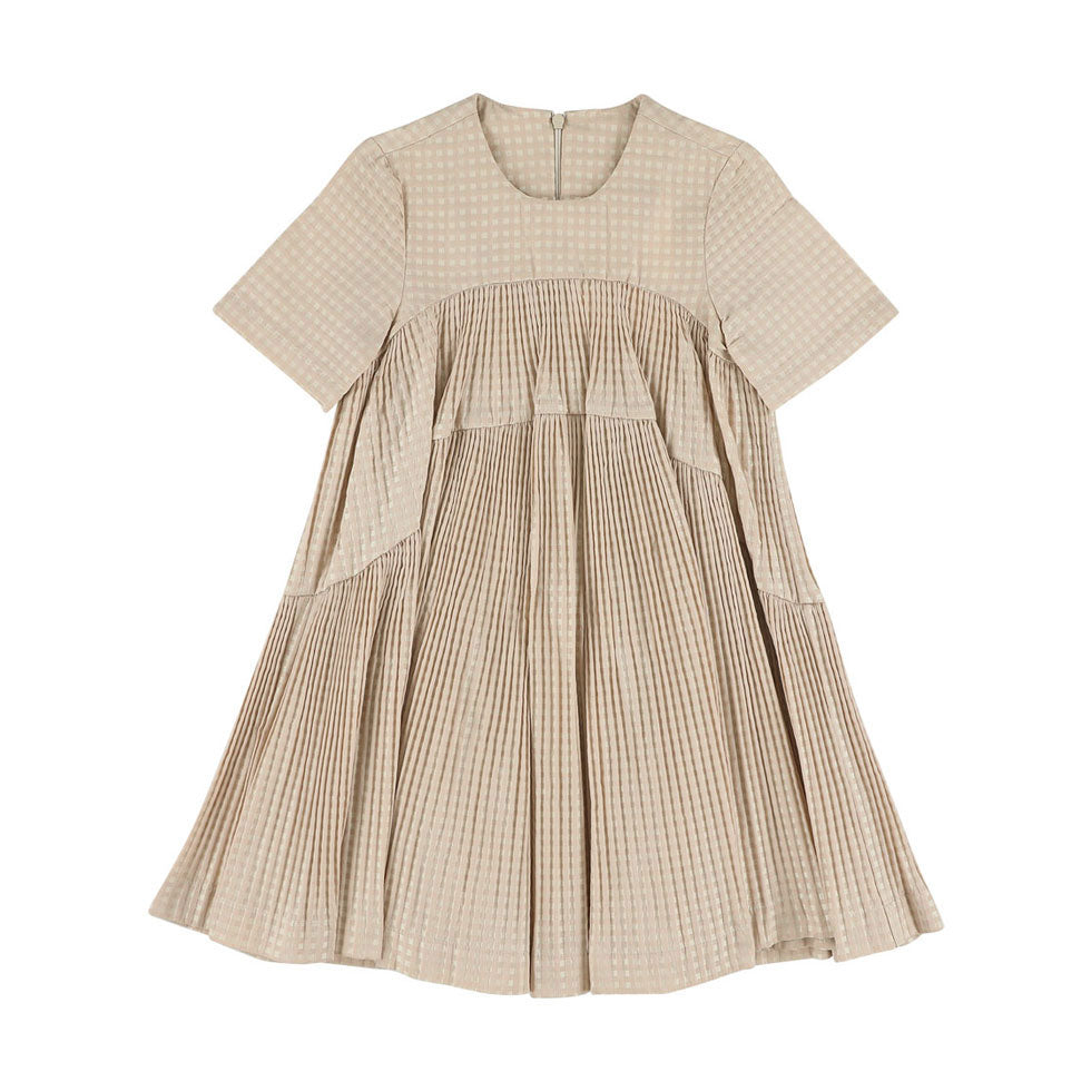 Caroline Bosmans Square Nude Puff Dress