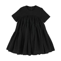 Caroline Bosmans Black Embroidered Puff Dress