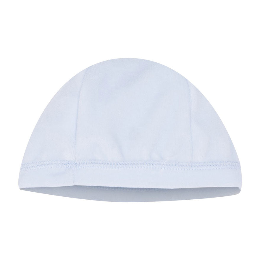Petit Bateau Blue Velour Baby Hat