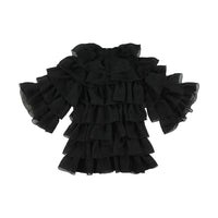 Caroline Bosmans Black Tencel Luxury Layered Dress