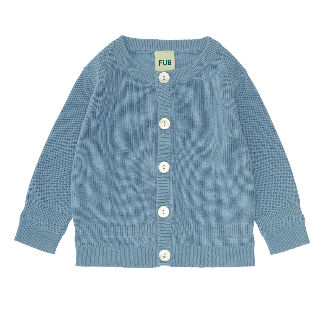 Fub Cloudy Blue Baby Rib Cardigan