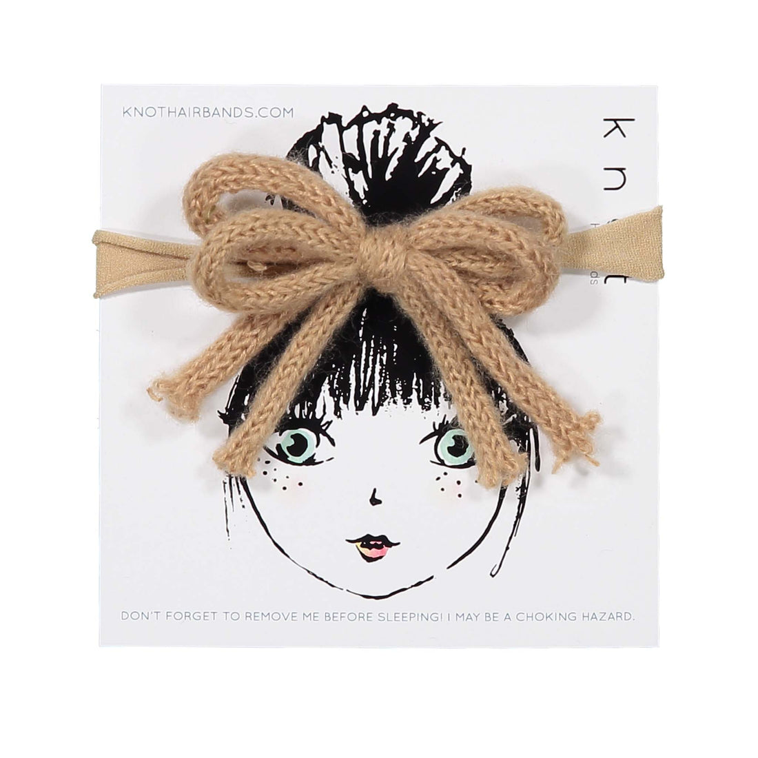 Knot Hairbands Yarn Bow Band // Caramel