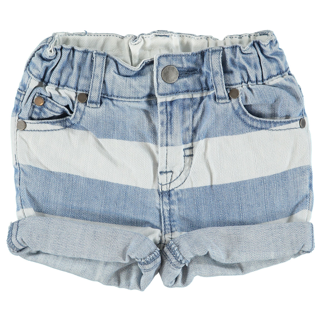 Stella McCartney Blake Striped Denim Baby Shorts
