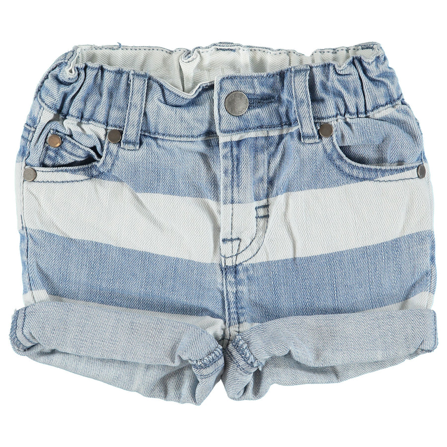 Stella McCartney Blake Striped Denim Baby Shorts