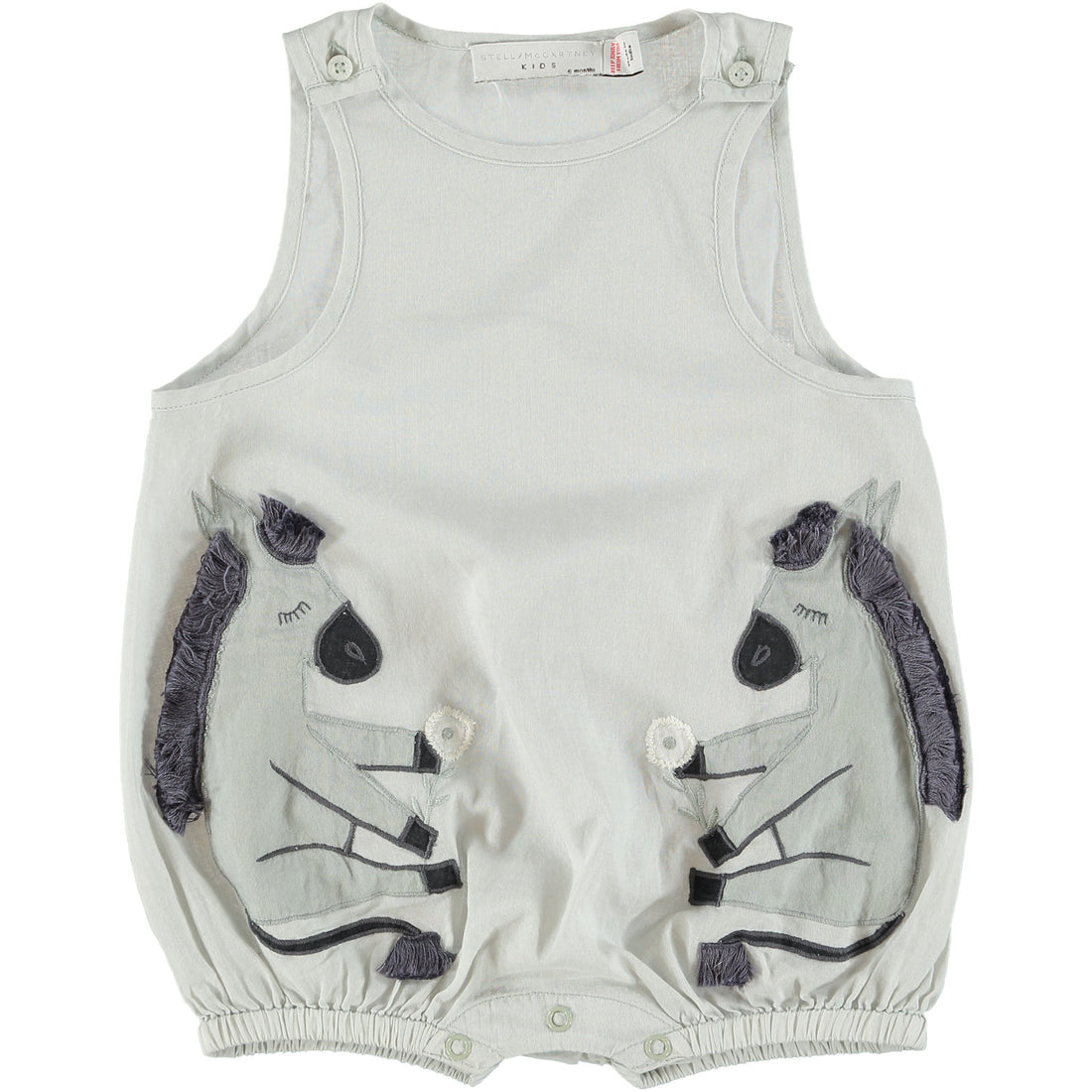 Stella McCartney Sage Donkey Embroidered Romper